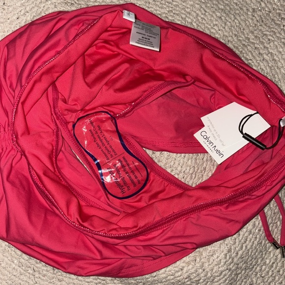 Calvin Klein bikini bottom swim skirt hot pink NWT med - Picture 5 of 7